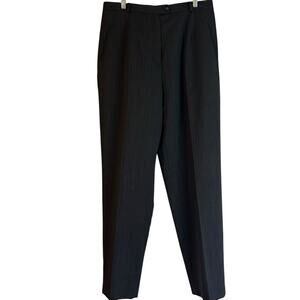 Hawksley & Wright  H & W 100% Wool Trousers Women's 16 Black Pinstripe Office